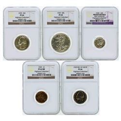 1939 (5) Coin Proof Set NGC Graded