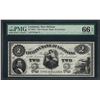 Image 1 : 1860's $2 Citizens Bank of Louisiana Obsolete Note PMG Gem Uncirculated 66EPQ