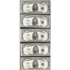 Image 1 : Lot of (5) 1953 $5 Silver Certificate Notes