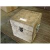 Image 1 : 9" x 9" x 9" Wooden Storage Box with Handles/Locking Latch