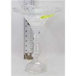 TALL CRYSTAL FLOWER COMPOTE