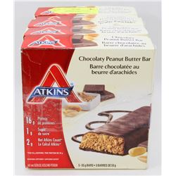 LOT OF 5 ATKINS CHOCOLATY PEANUT BUTTER BARS