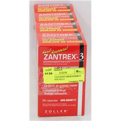 LOT OF 4 ZANTREX3 HIGH ENERGY FAT BURNER PILLS
