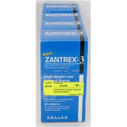 LOT OF 4 ZANTREX3 RAPID WEIGHT LOSS EXTREME ENERGY