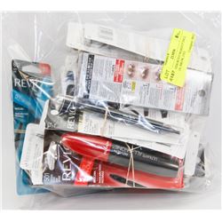 BAG OF ASSORTED MAKEUP INCL MASCARA, BROW, EYE