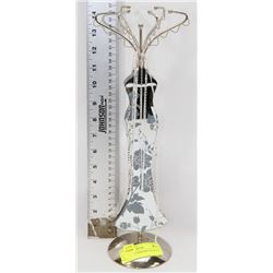 TALL SILVER MIRRORED NECKLACE STAND