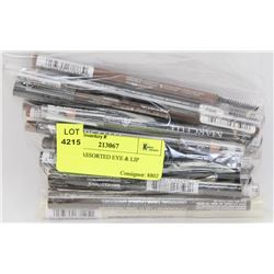 BAG OF ASSORTED EYE & LIP PENCILS
