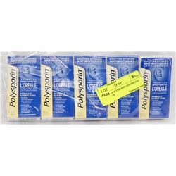 LOT OF 5 POLYSPORIN ANTIBIOTIC EAR DROPS