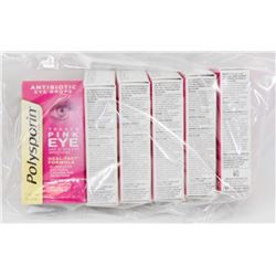 LOT OF 6 POLYSPORIN ANTIBIOTIC EYE DROPS