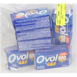 LOT OF 7 OVOL FOR GAS 180MG - 32 TABLETS EACH