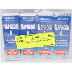 LOT OF 4 ALION NAPHCON A EYE DROPS