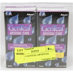LOT OF 4 GENTEAL ARTIFICIAL TEARS