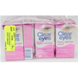 LOT OF 7 CLEAR EYES TRIPLE ACTION RELIEF LUBRICANT