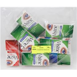 BAG OF 10 ASSORTED VISINE EYE DROPS