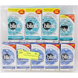 LOT OF 9 BLINK MOISTURIZING EYE DROPS