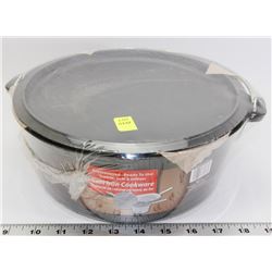 NEW PRESEASONED, READY TO USE CAST IRON 10" POT