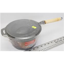 NEW PRESEASONED, READY TO USE CAST IRON 8" POT