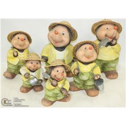 LOT OF 6 GROUNDHOG FAMILY  KITCHEN/GARDEN