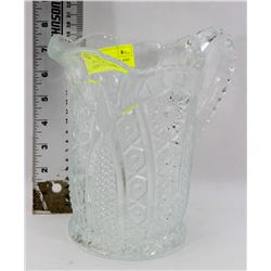 DEPRESSION GLASS BUTTONS AND DAISIES JUICE PITCHER