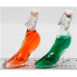 SET OF 2 VINTAGE DEPOSE KEFLA BOOT BOTTLES