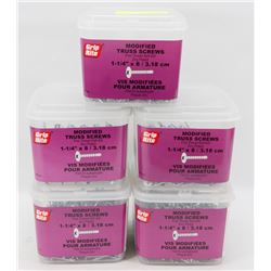 5 TUBS OF GRIP RITE MODIFIED TRUSS SCREWS