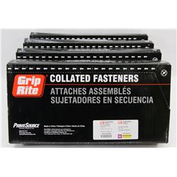 4 CASES OF GRIP RITE COLLATED STAPLES SX STYLE