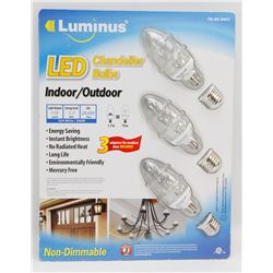 LUMINOUS LED CHANDELIER BULBS 3 PK