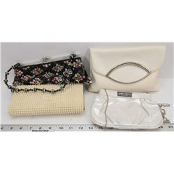 4 VINTAGE CLUTCHES/ HANDBAGS