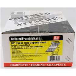 CASE OF 33 DEGREE PAPER TAPE CLIPPED HEAD SMOOTH