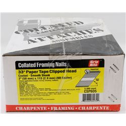 CASE OF 33 DEGREE PAPER TAPE CLIPPED HEAD SMOOTH