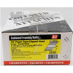 CASE OF 33 DEGREE PAPER TAPE CLIPPED HEAD SMOOTH