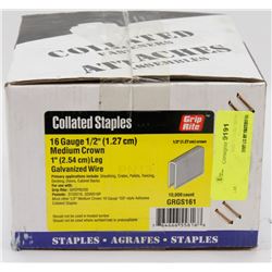 CASE OF COLLATED STAPLES 16 GAUGE 1/2" MEDIUM