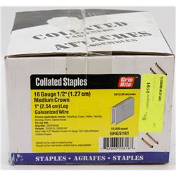 CASE OF COLLATED STAPLES 16 GAUGE 1/2" MEDIUM