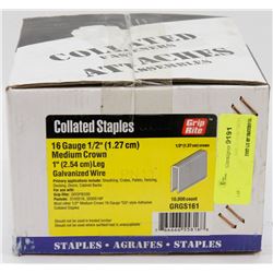 CASE OF COLLATED STAPLES 16 GAUGE 1/2" MEDIUM