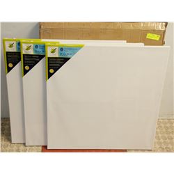 CASE OF 3 MULTI CRAFT 24" X 24" CANVAS    ( MISC )