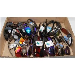 FLAT OF OVER 20 PAIRS OF NEW SUNGLASSES
