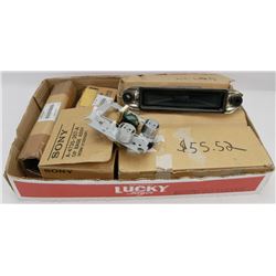 FLAT OF ASSORTED NEW SONY TV SPEAKERS & PARTS