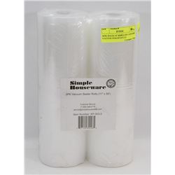 NEW 2PACK OF SIMPLE HOUSEWARE VACUUM SEALER ROLLS