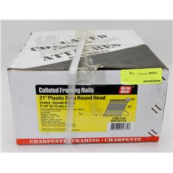 CASE OF COLLAGED FRAMING NAILS 21 DEGREES ROUND