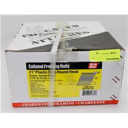 CASE OF COLLAGED FRAMING NAILS 21 DEGREES ROUND