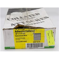CASE OF ADHESIVE COLLATED FINISHING BRADS 16 GAUGE