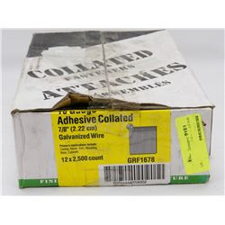 CASE OF ADHESIVE COLLATED FINISHING BRADS 16 GAUGE