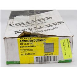 CASE OF ADHESIVE COLLATED FINISHING BRADS 16 GAUGE