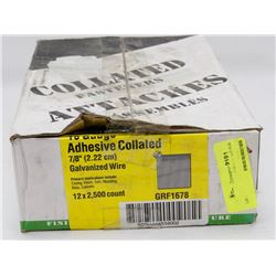 CASE OF ADHESIVE COLLATED FINISHING BRADS 16 GAUGE