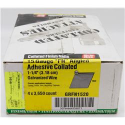 CASE OF COLLATED FINISHING NAILS 15 GAUGE 1-1/4"