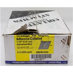 CASE OF COLLATED FINISHING NAILS 15 GAUGE 1-1/2"