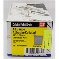 CASE OF COLLATED FINISH BRADS 18 GAUGE