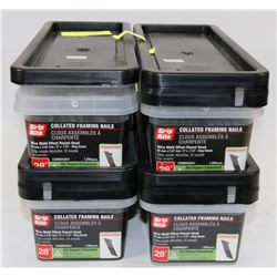 4 TUBS OF COLLATED FRAMING NAILS 2" X .113 RING