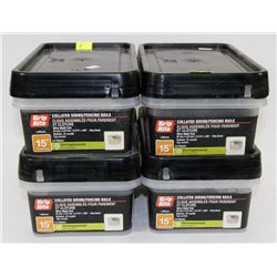4 TUBS OF COLLATED SIDING/ FENCING NAILS