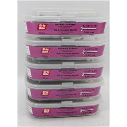 5 TUBS OF DRYWALL SCREWS 1-1/2" X 10